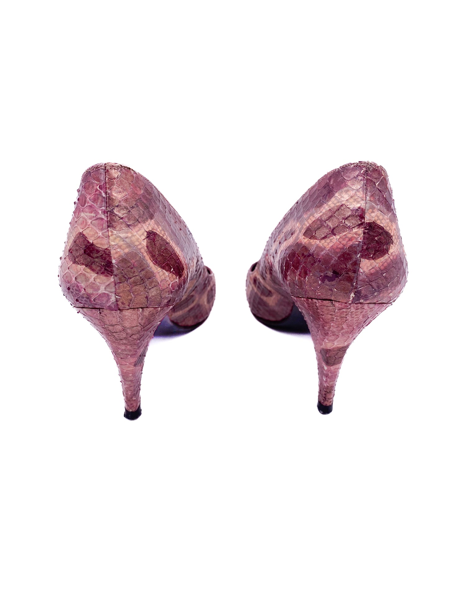 Stuart Weitzman Purple Snakeskin Pump