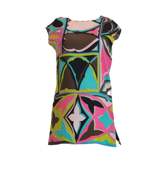 Emilio Pucci Vintage 1960/70's Silk Printed Sleeveless Tunic
