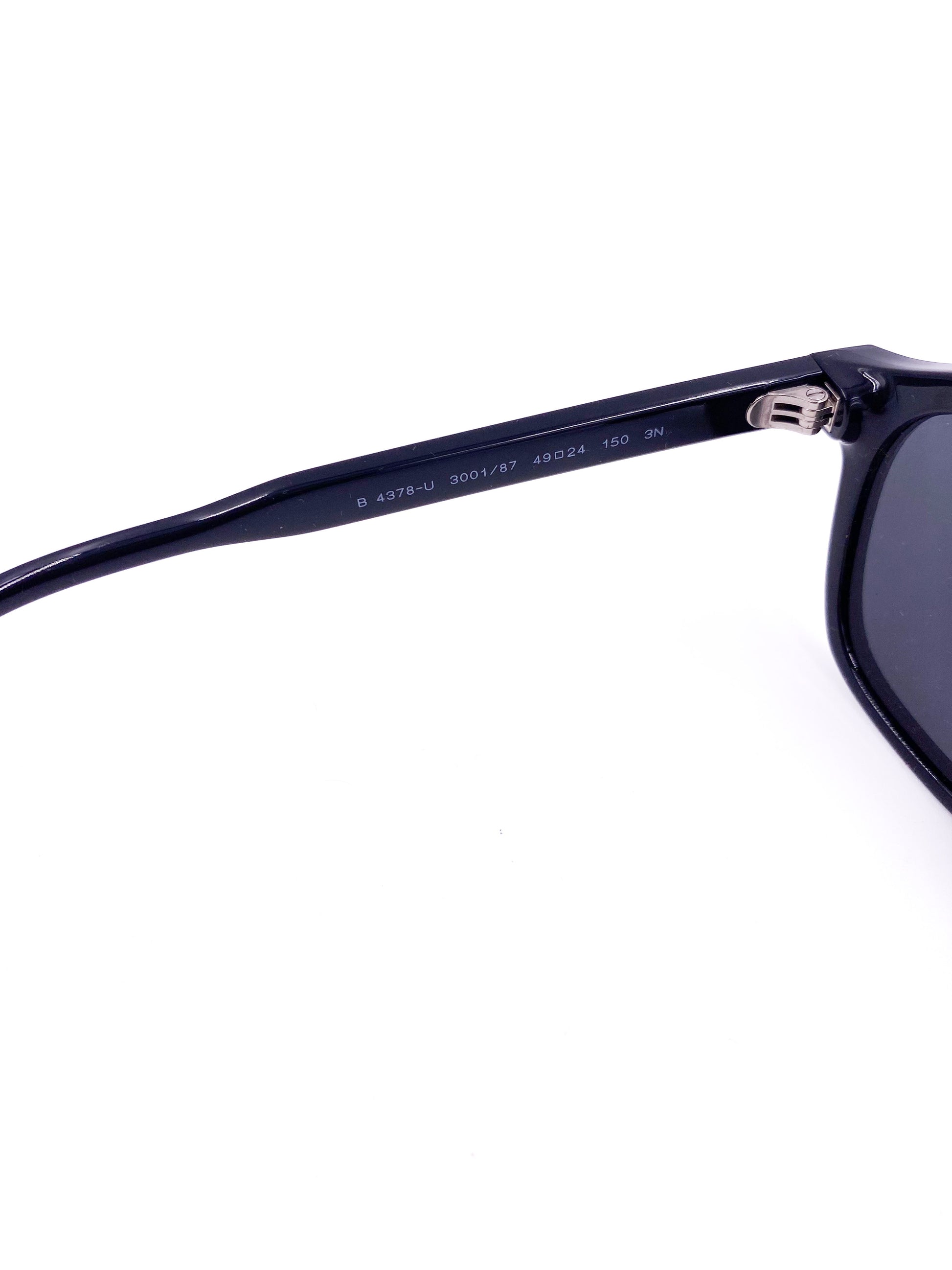 Burberry Black Stripe Detail Square Frame Sunglasses - The Kit Vintage