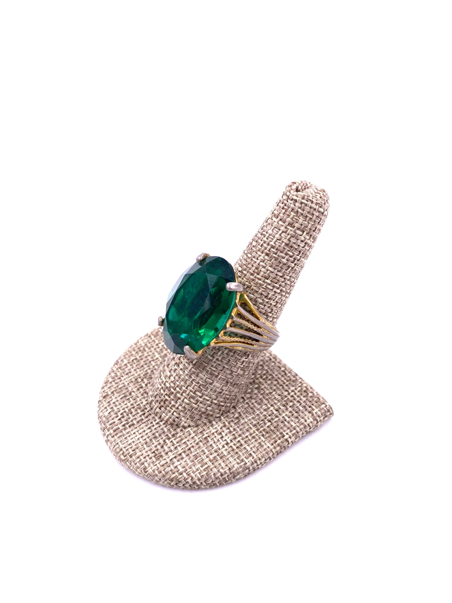 Emerald Oval Cocktail Ring