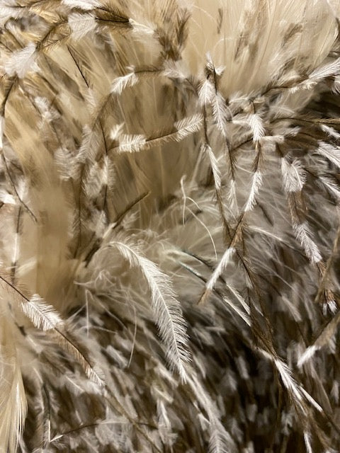 Bill Blass 1979 Silk with Ostrich Feather Dress