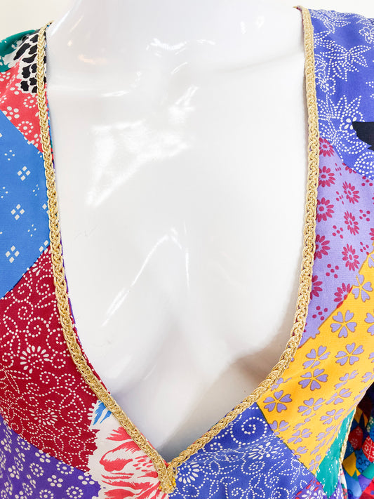 Vintage Silk Patchwork Dress - The Kit Vintage