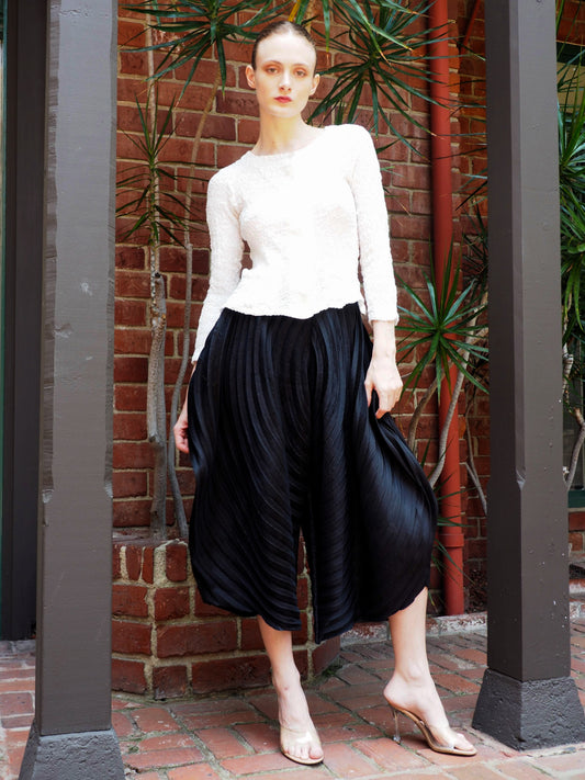 Issey Miyake Black Harem Pleated Pants