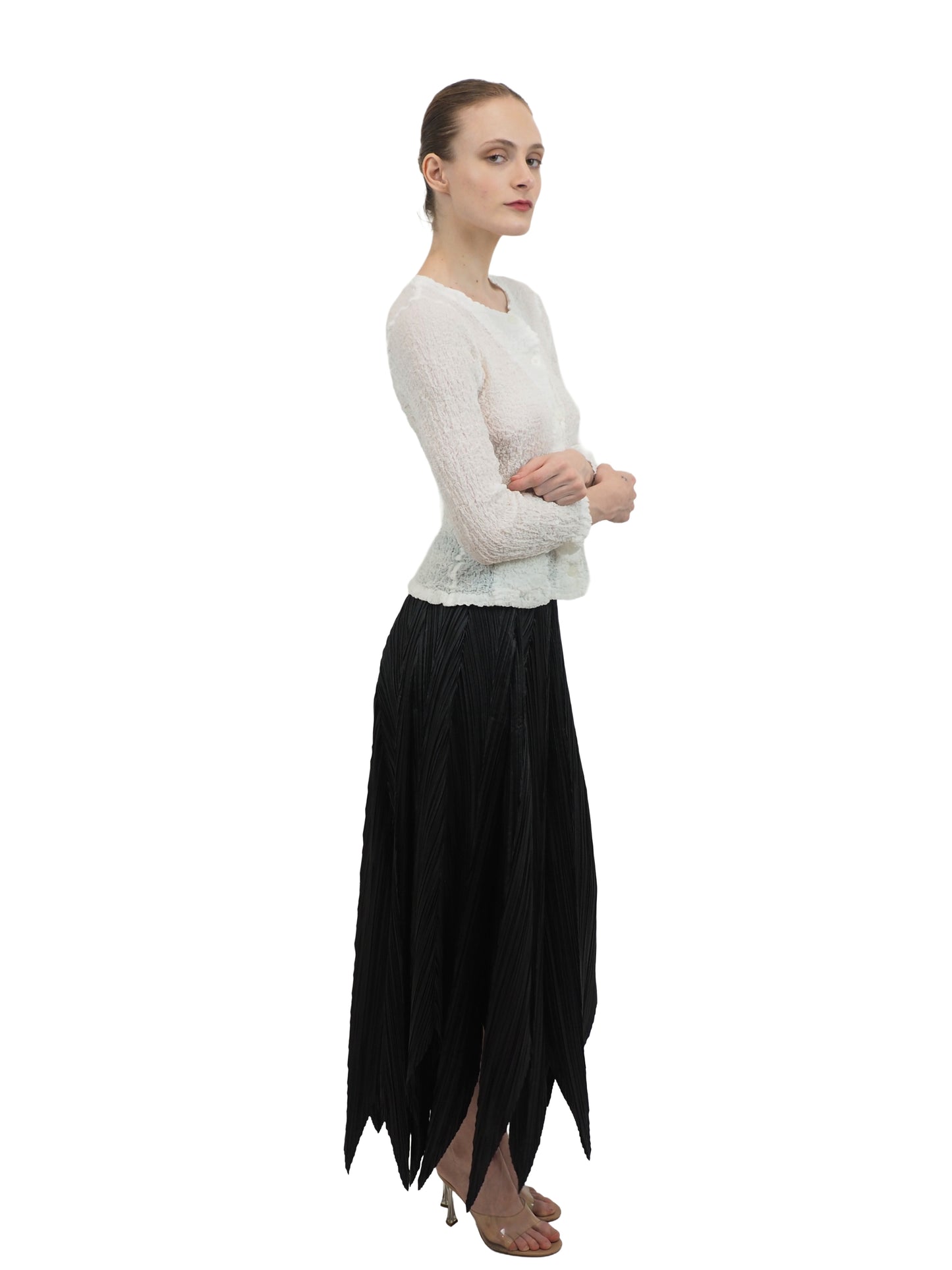 Issey Miyake Black Skirt With Points
