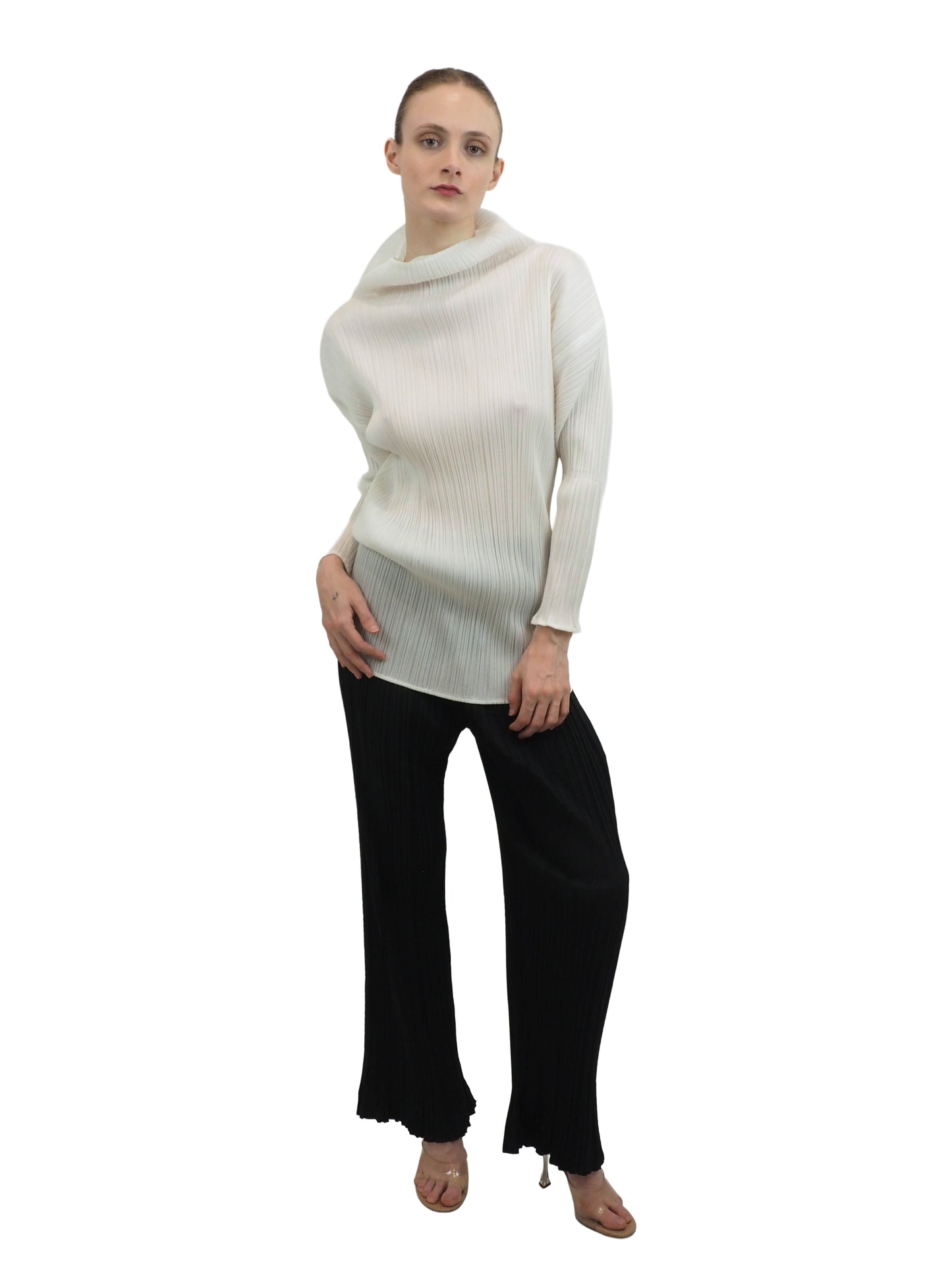 Issey Miyake White Pleated Dress/Tunic