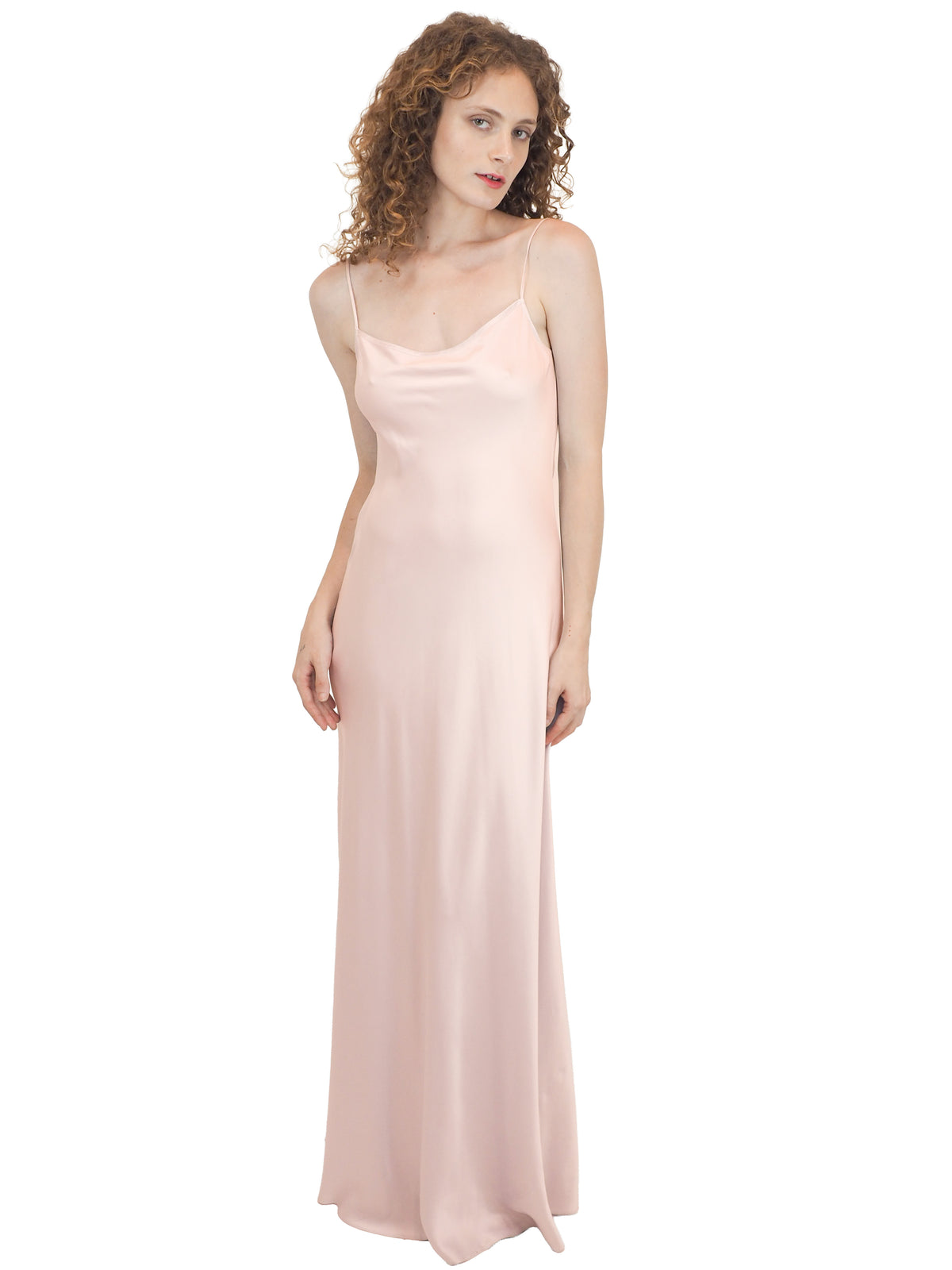 Jane Booke Baby Pink Slip Dress W Low Back