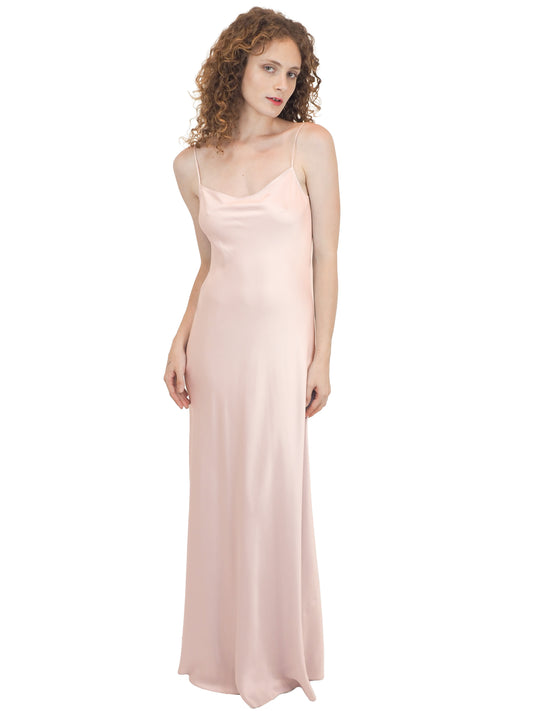 Jane Booke Baby Pink Slip Dress W Low Back