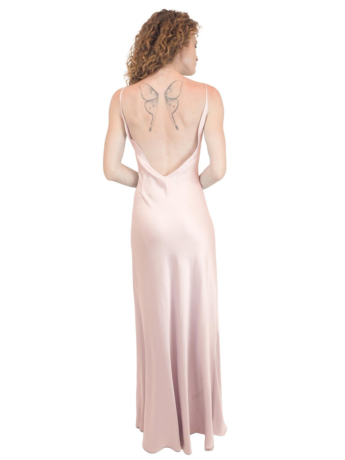Jane Booke Baby Pink Slip Dress W Low Back