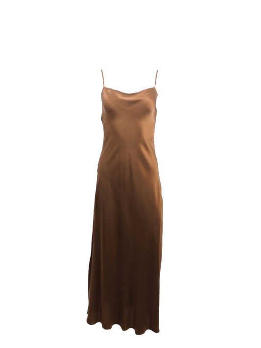 Jane Booke Bronze Low Back Slip Dress