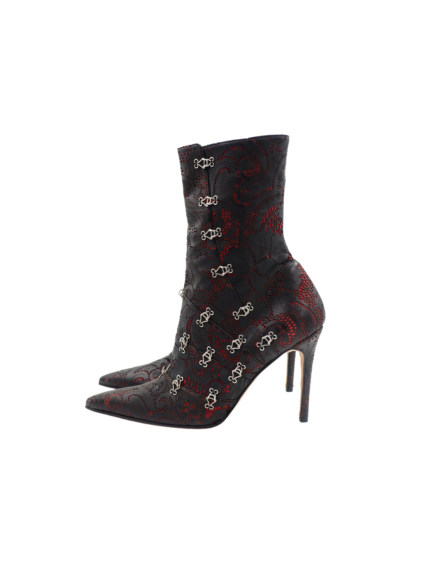 John Galliano Laser Cut Boots