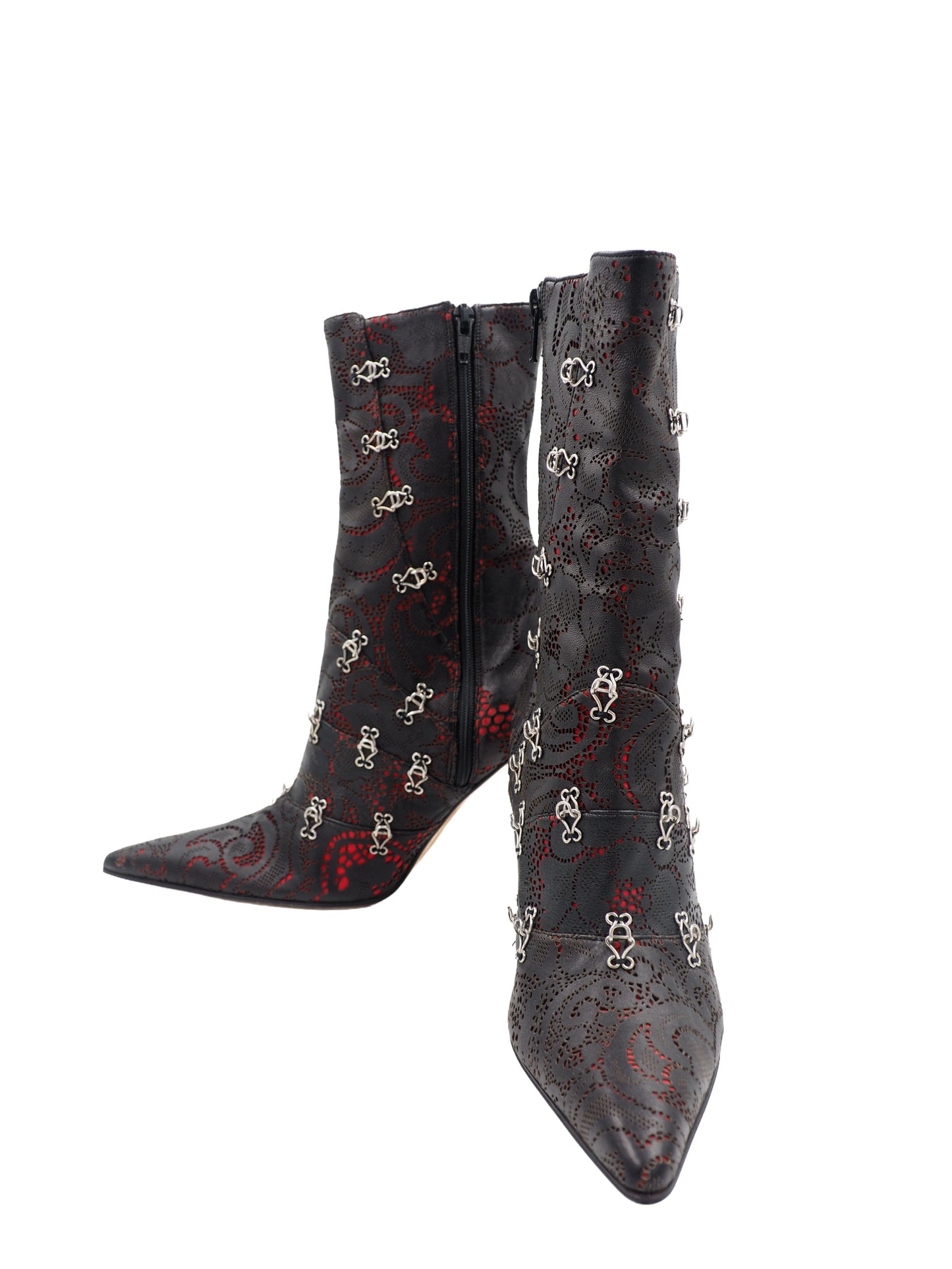 John Galliano Stiletto laser cut boots