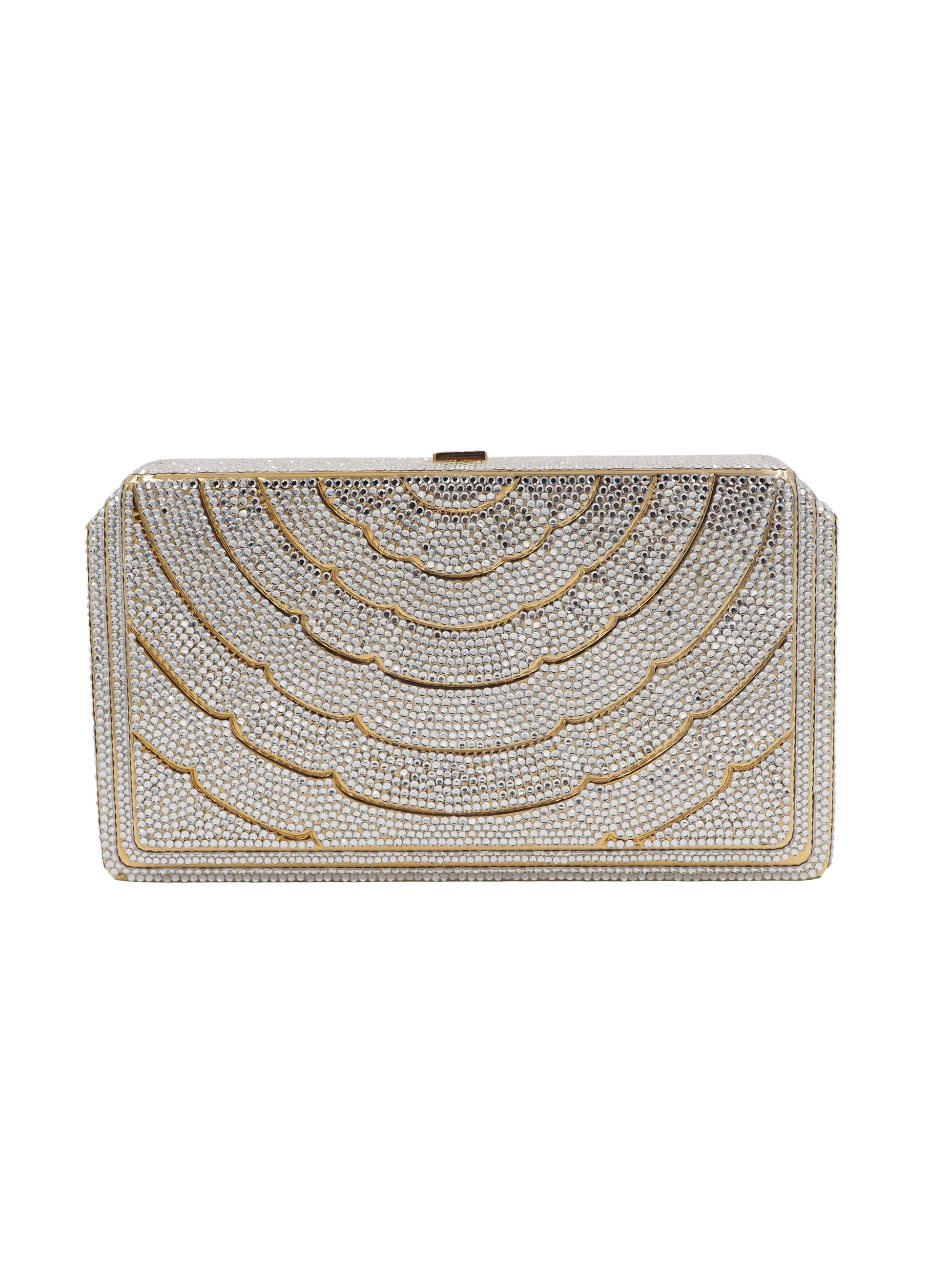 Judith Leiber Gold/Rhinestone Clutch