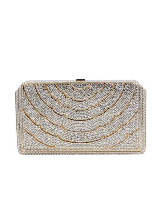 Judith Leiber Gold/Rhinestone Clutch