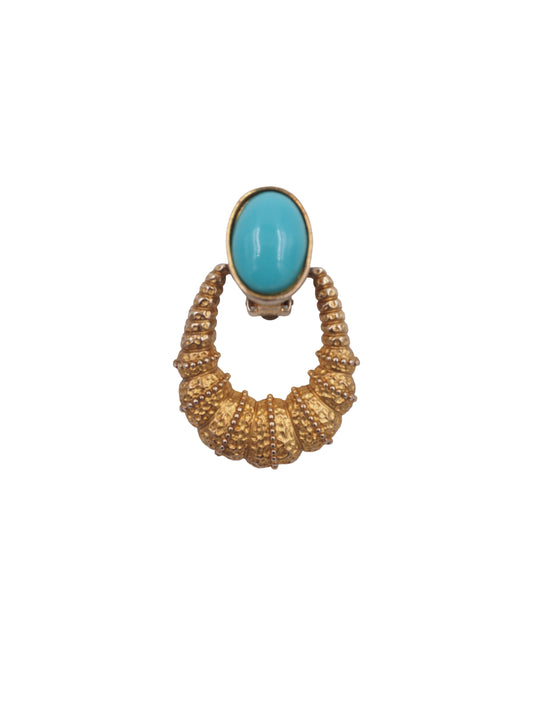 Kenneth Jay Lane  Door Knockers w Turquoise