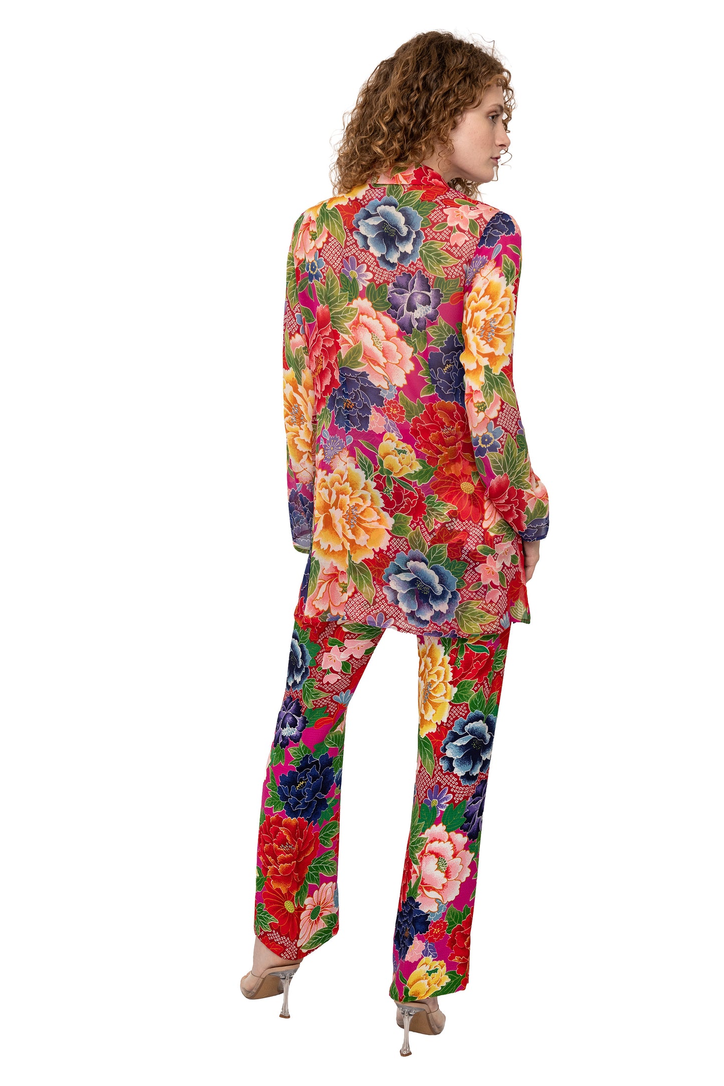 vintage floral set by kenzo paris, retro womenswear, vintage clothing