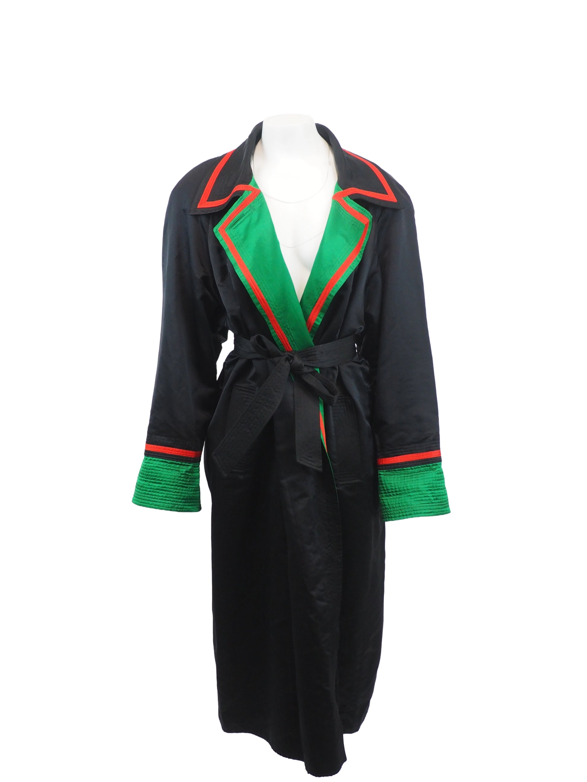 Koos Van Den Akker Satin Reversible Trench Coat