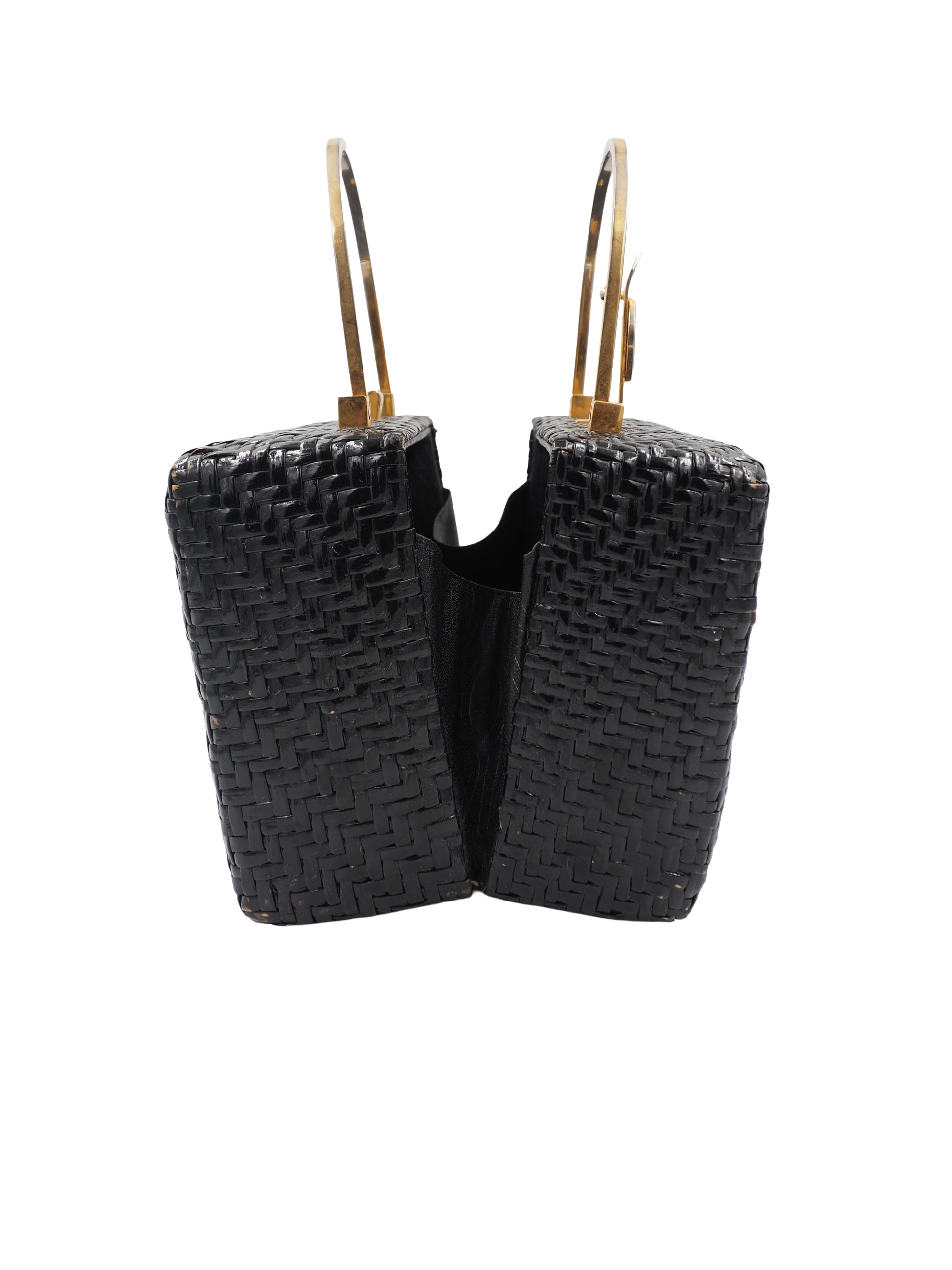 Koret_BlackWicker_bag_With_Gold_Hardware