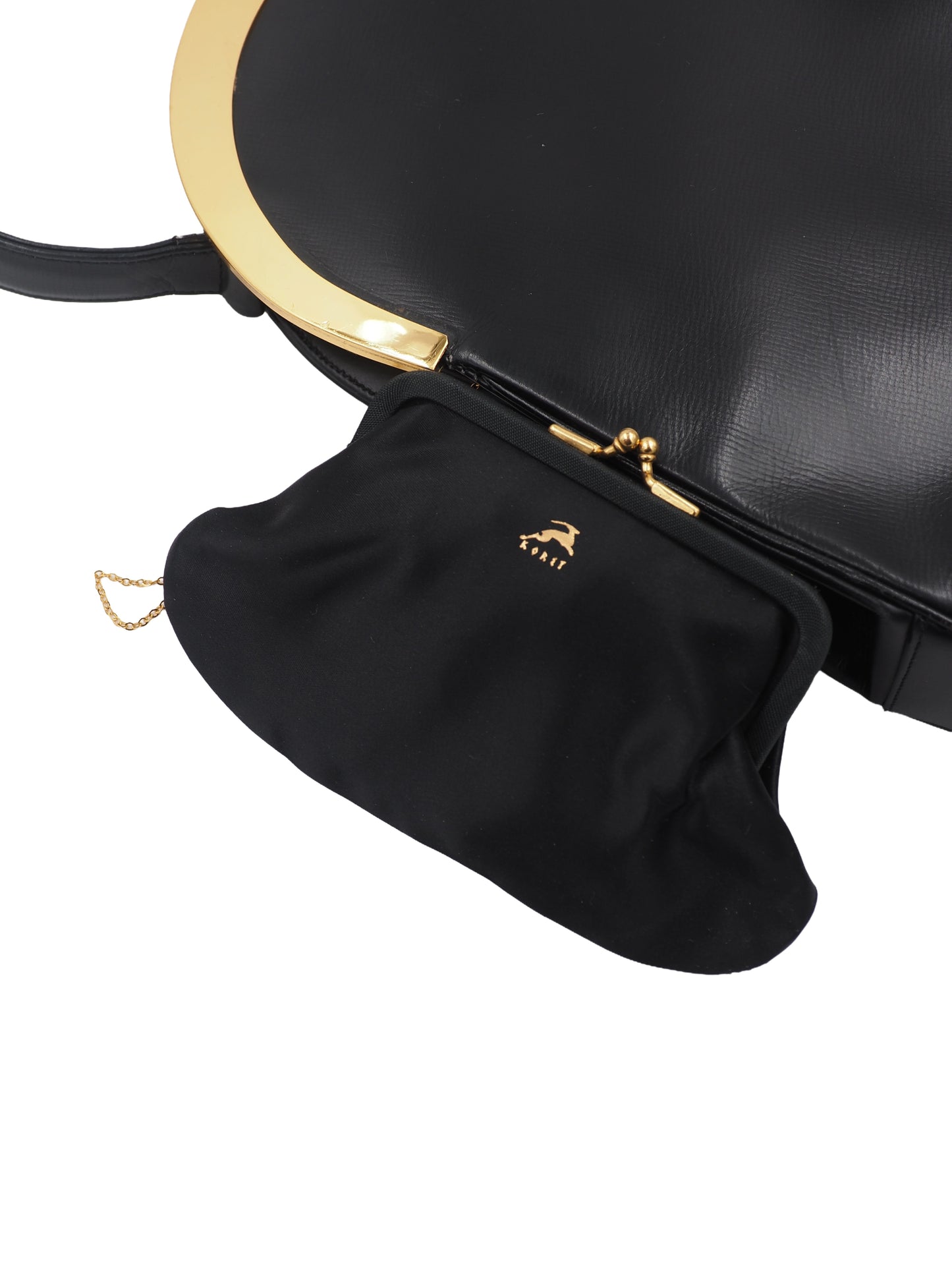 Koret Black Round Top With Gold Handbag