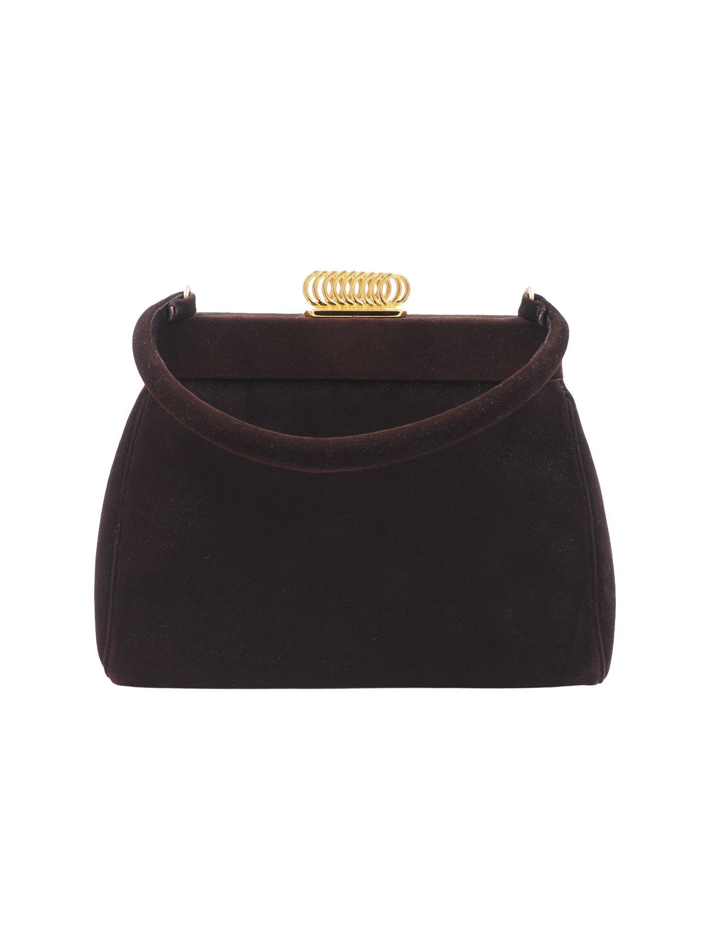 Koret Brown Suede With Gold Hardware Handbag