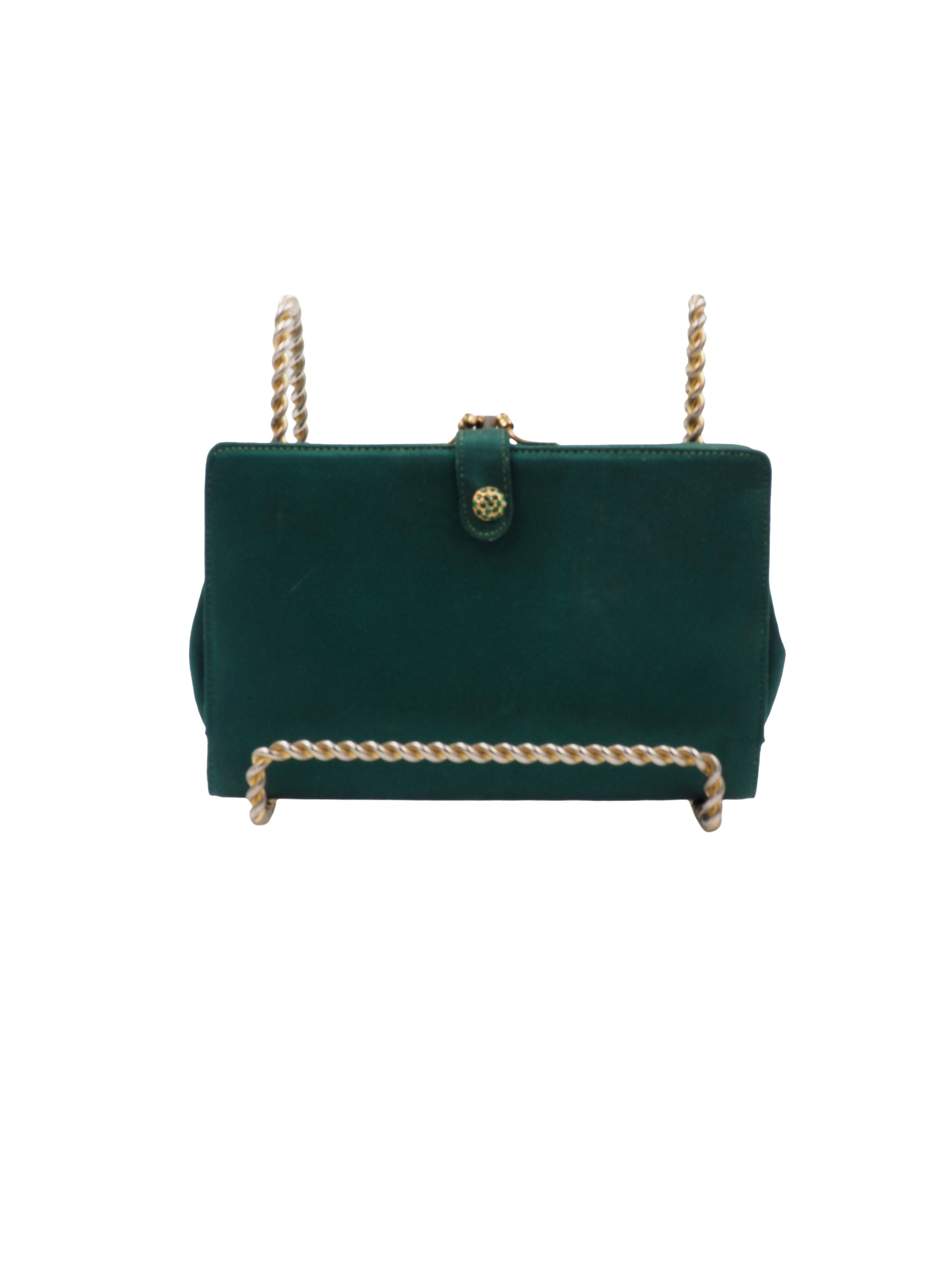 Koret Green Satin Clutch