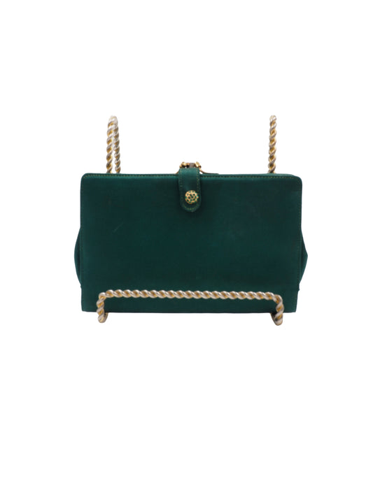 Koret Green Satin Clutch