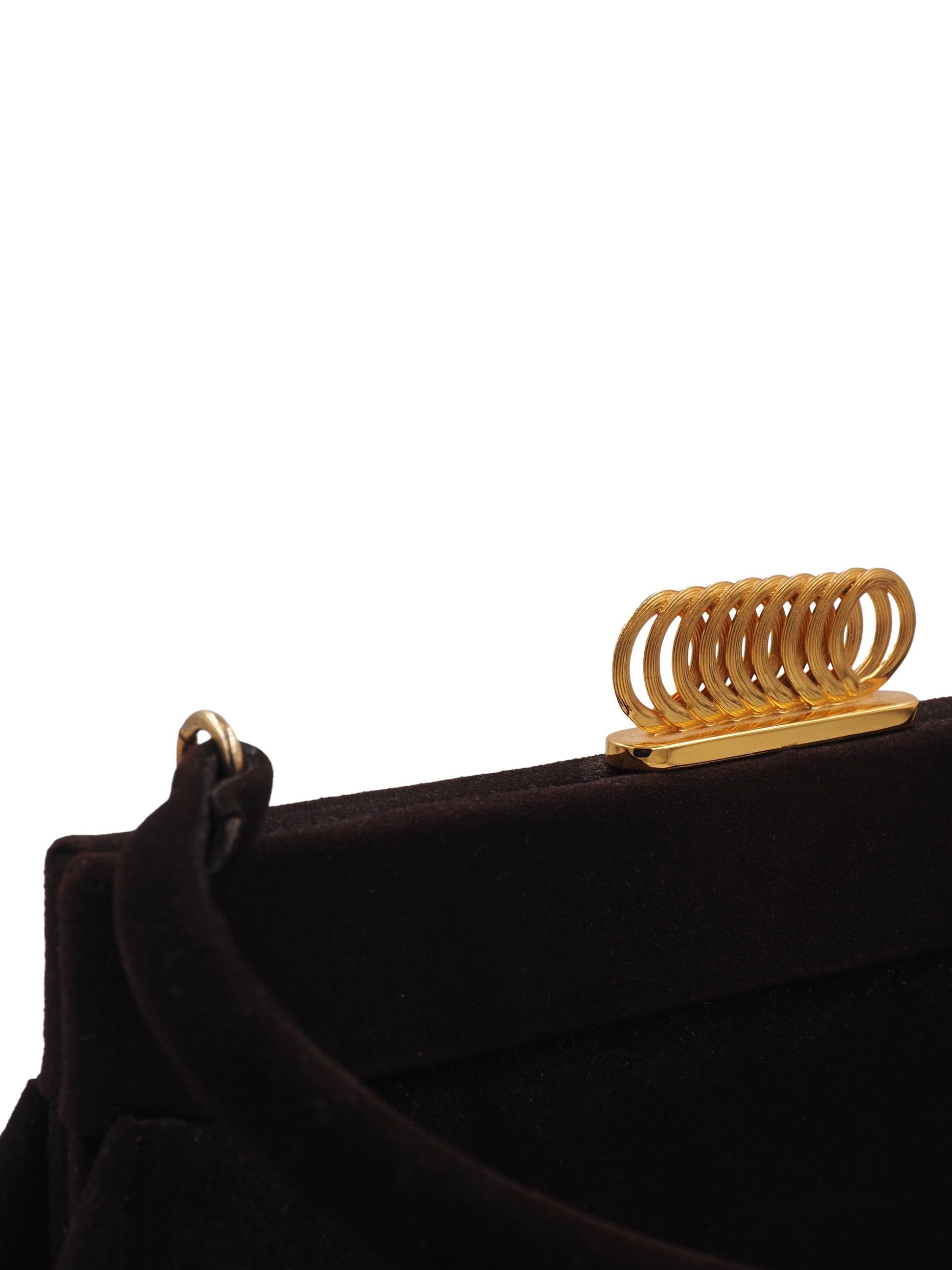 Koret  Suede With Gold Hardware Handbag
