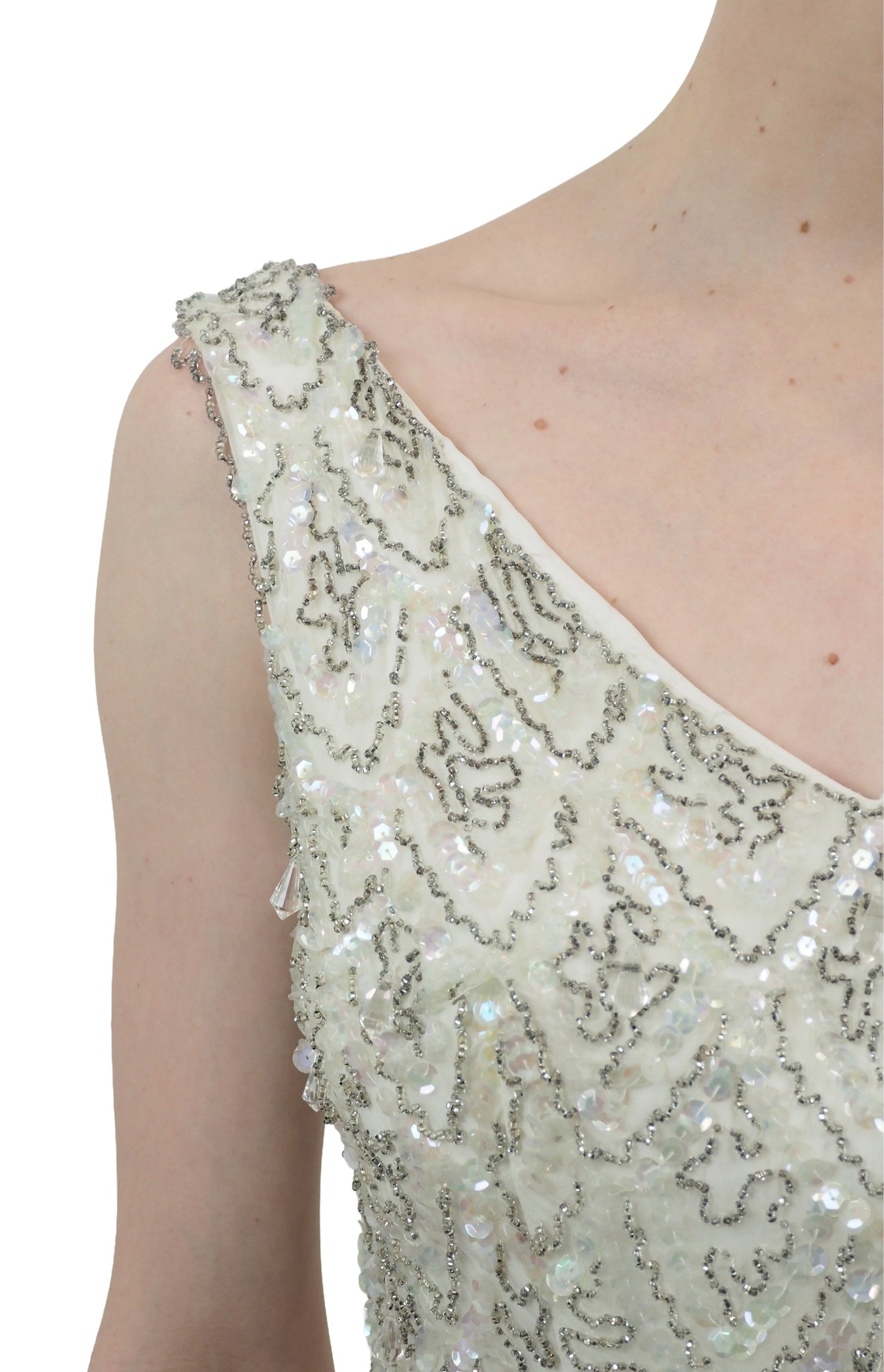 Mardi Gras 1960's Dress with Beaded Bodice