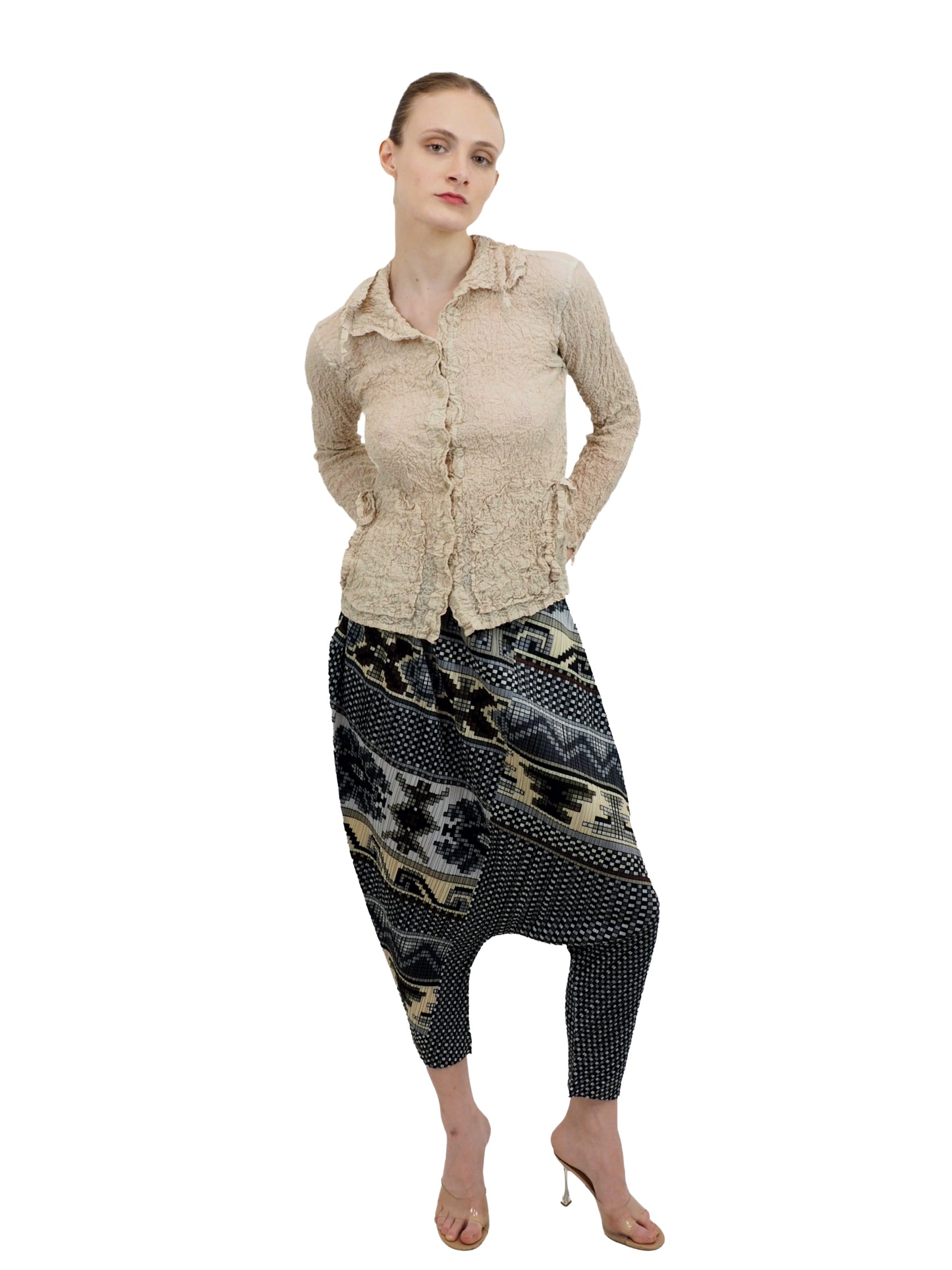 Me Issey Miyake Cream Cardigan
