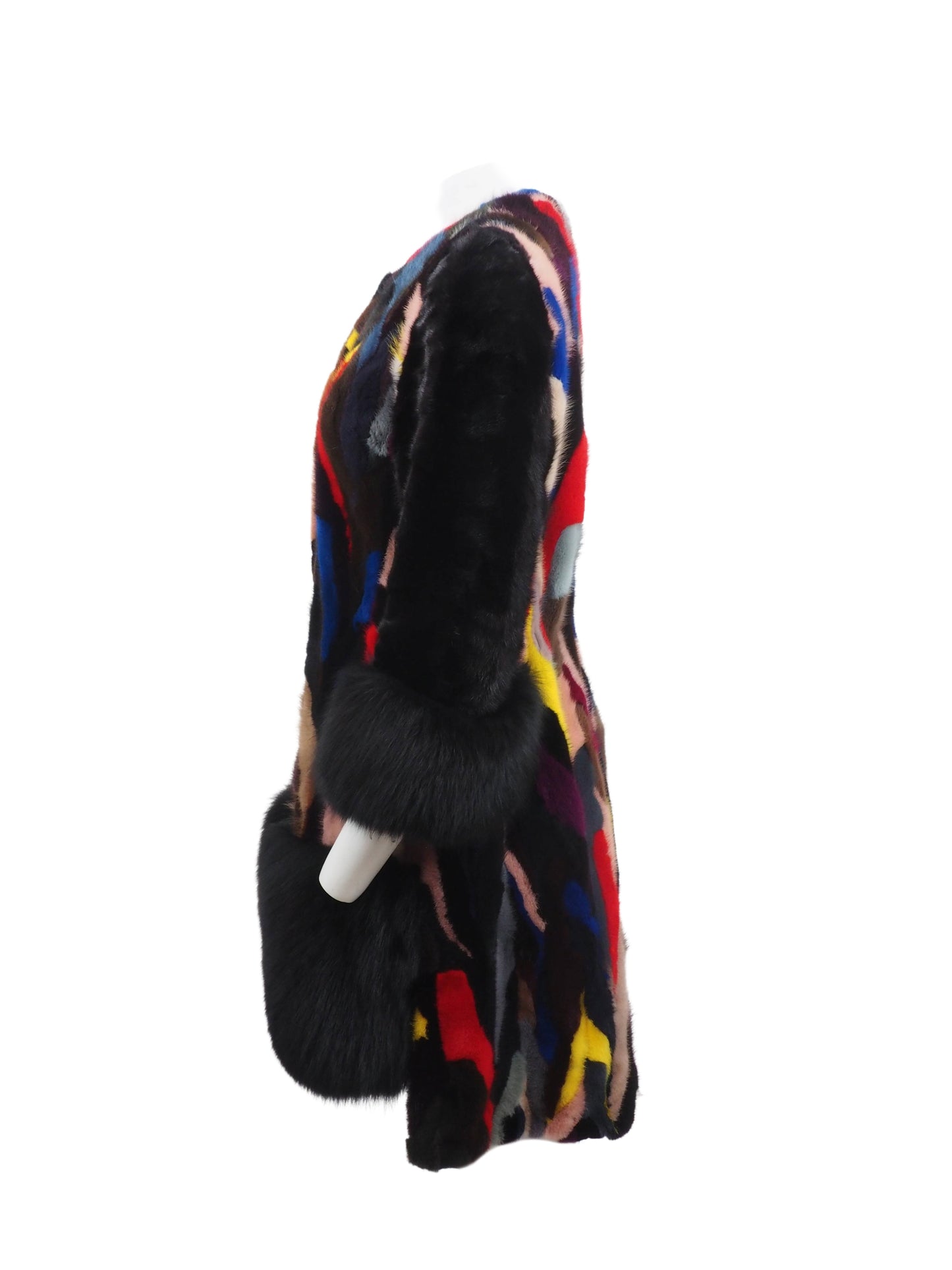Mink Patchwork Black/Multicolor
