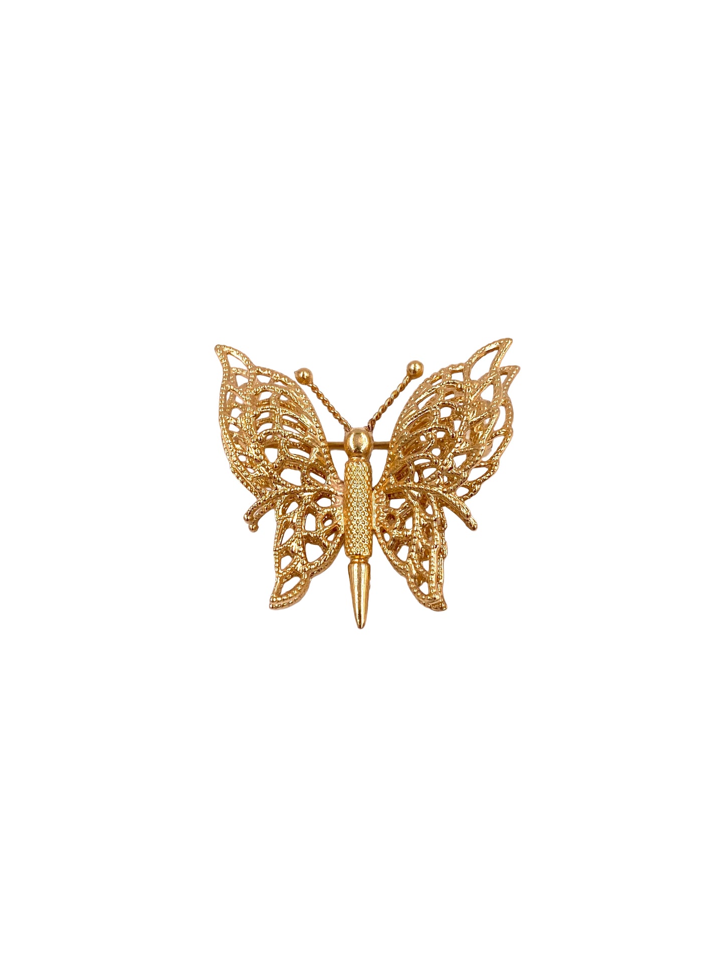 Monet Butterfly Gold Brooch