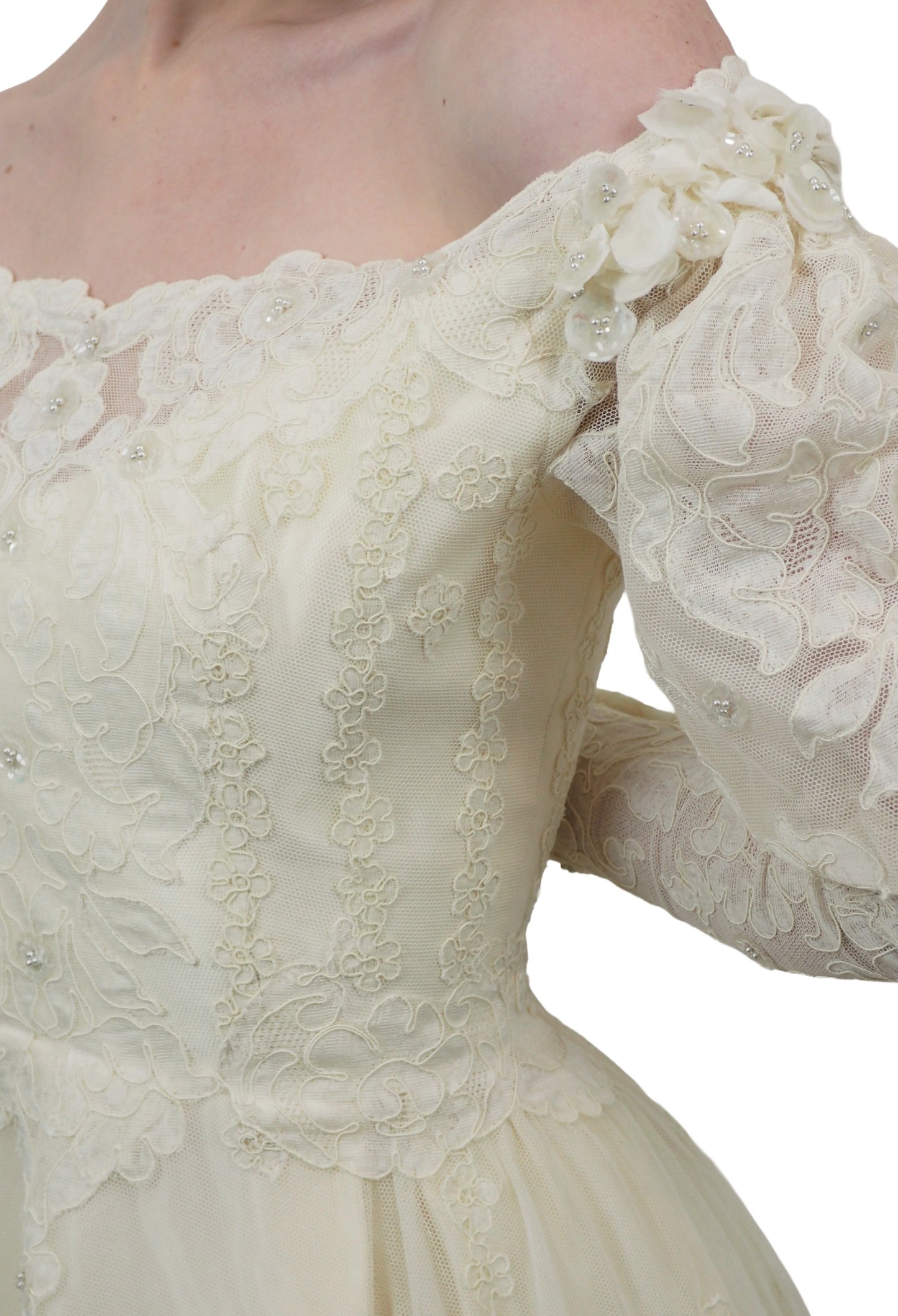 Priscilla of Boston 1986  Long Sleeve Wedding Dress