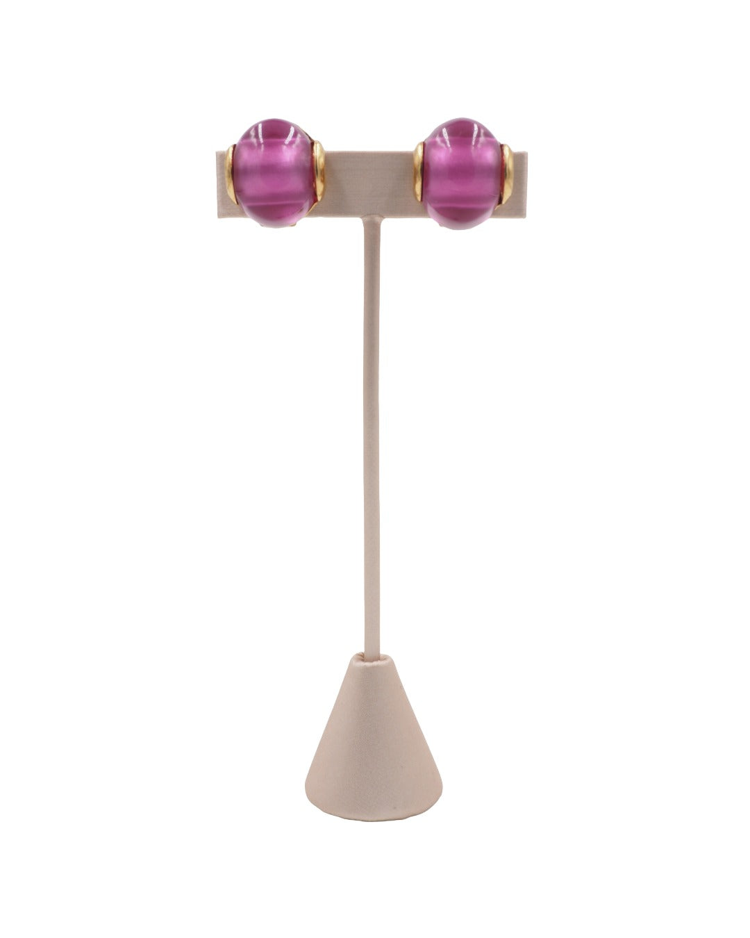 Replica Italy Pink Glass Huggie Earrings
