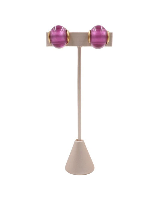 Replica Italy Pink Glass Huggie Earrings