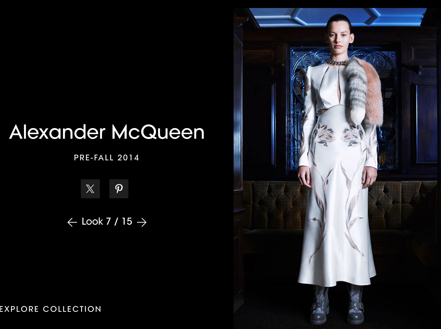 Alexander McQueen by Sara Burton Pre fall 2014 White Cut Out Dress Vogue Collection Image