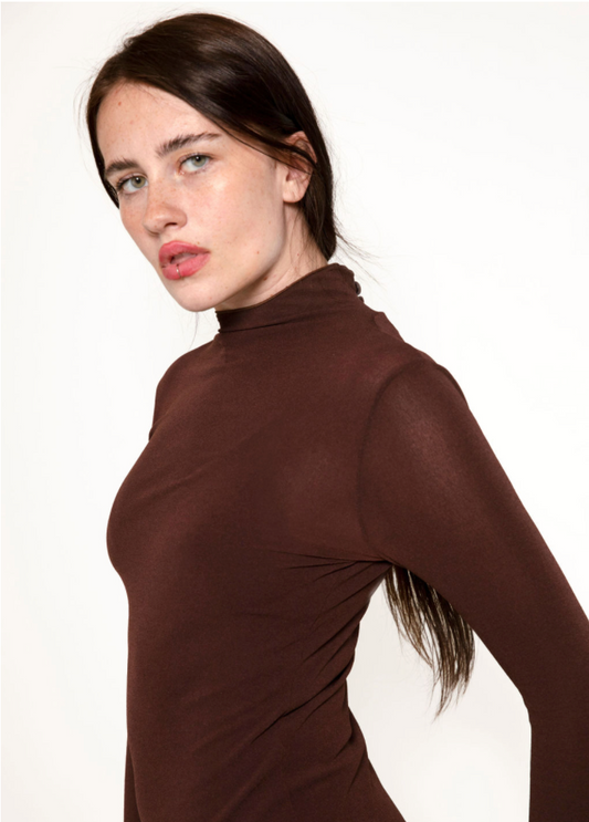 Karl Lagerfeld Jersey Brown Dress - The Kit Vintage