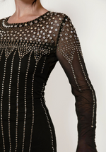 Load image into Gallery viewer, Rhinestone Jersey Cocktail Dress
