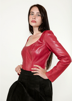 Load image into Gallery viewer, North Beach Pink Leather Bodysuit
