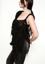 Load image into Gallery viewer, Alexander McQueen  S/S 2003 Black Oyster Top
