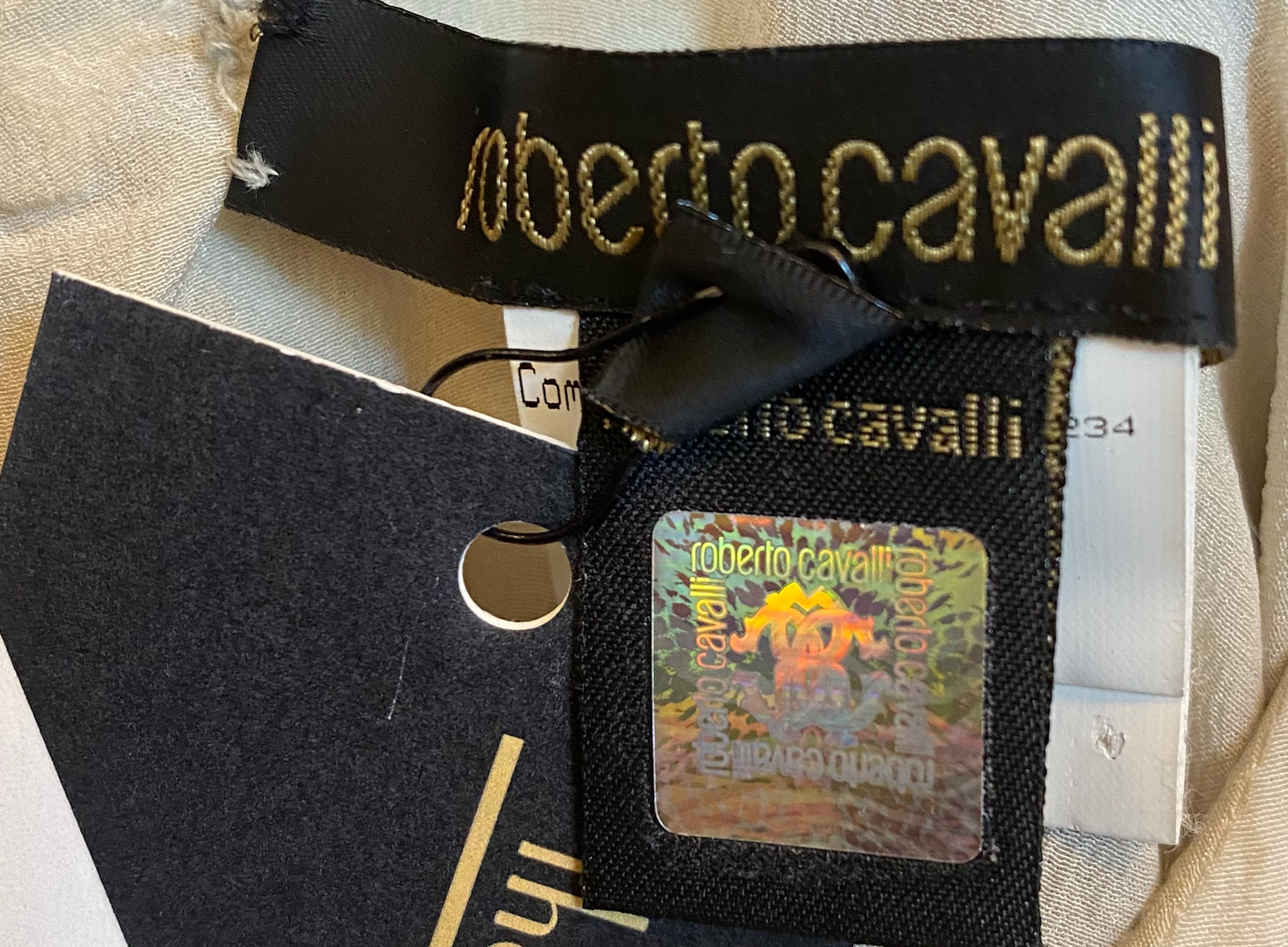 Roberto Cavalli Animal Print Cut Out Dress