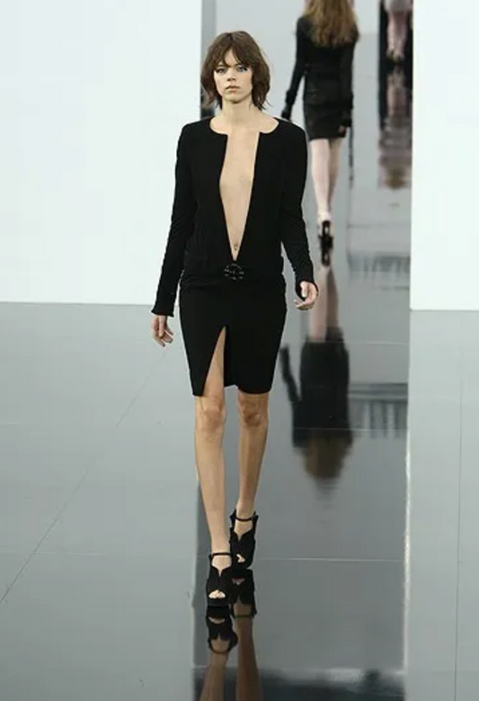 Chanel Fall 2009 Black Wool Dress W Belt