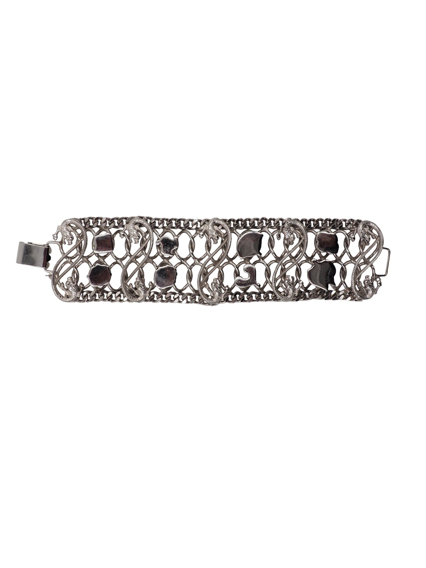 Silver Dragon Motif Bracelet