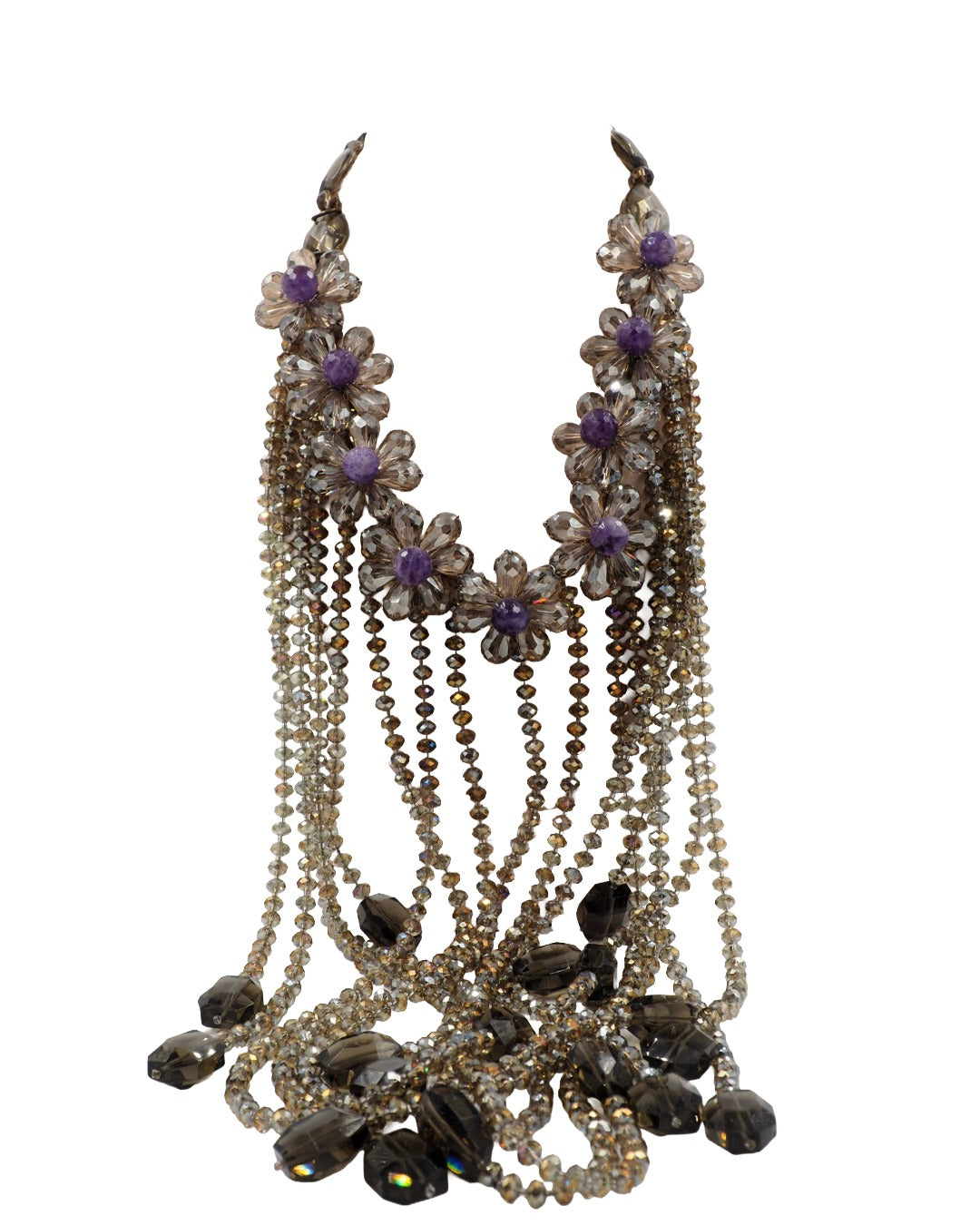 Sterling Silver Swarovski Large Beaded Necklace