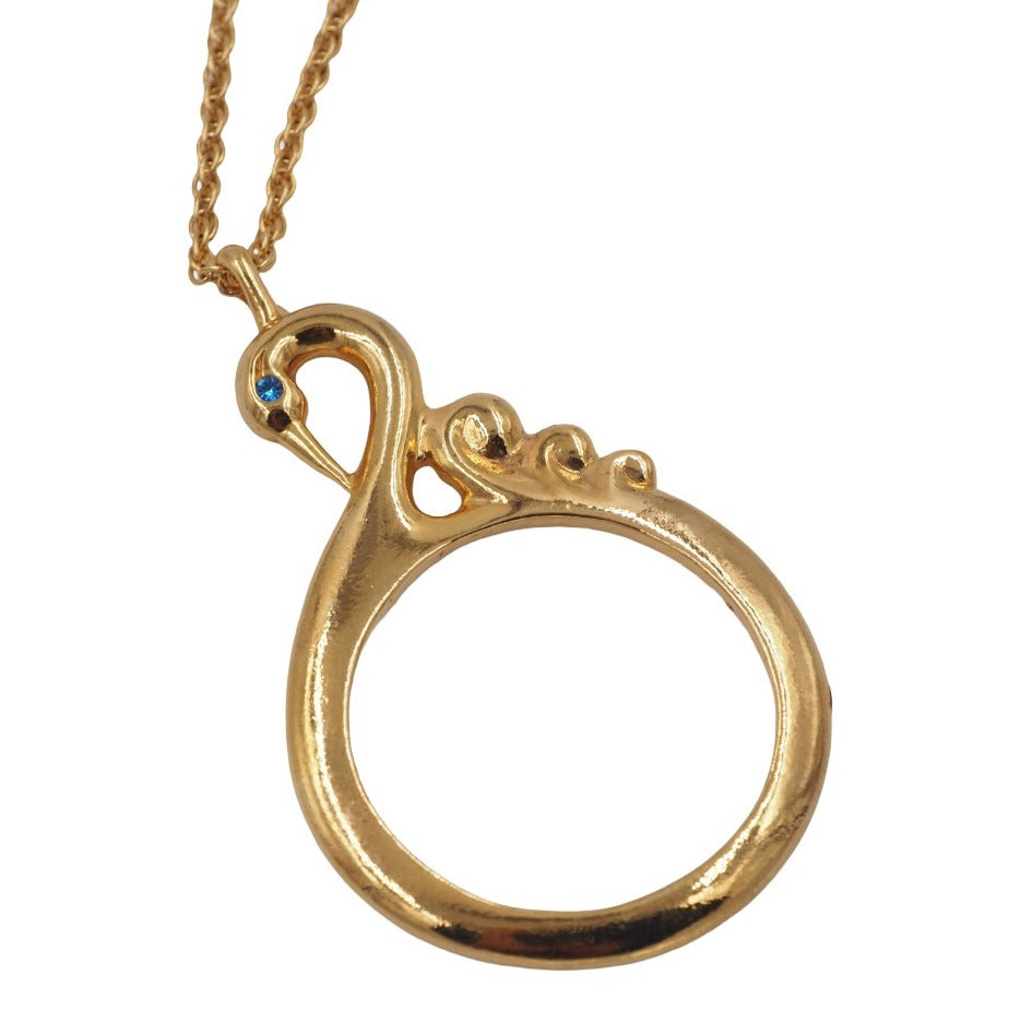 Swan Gold Magnifier Necklace