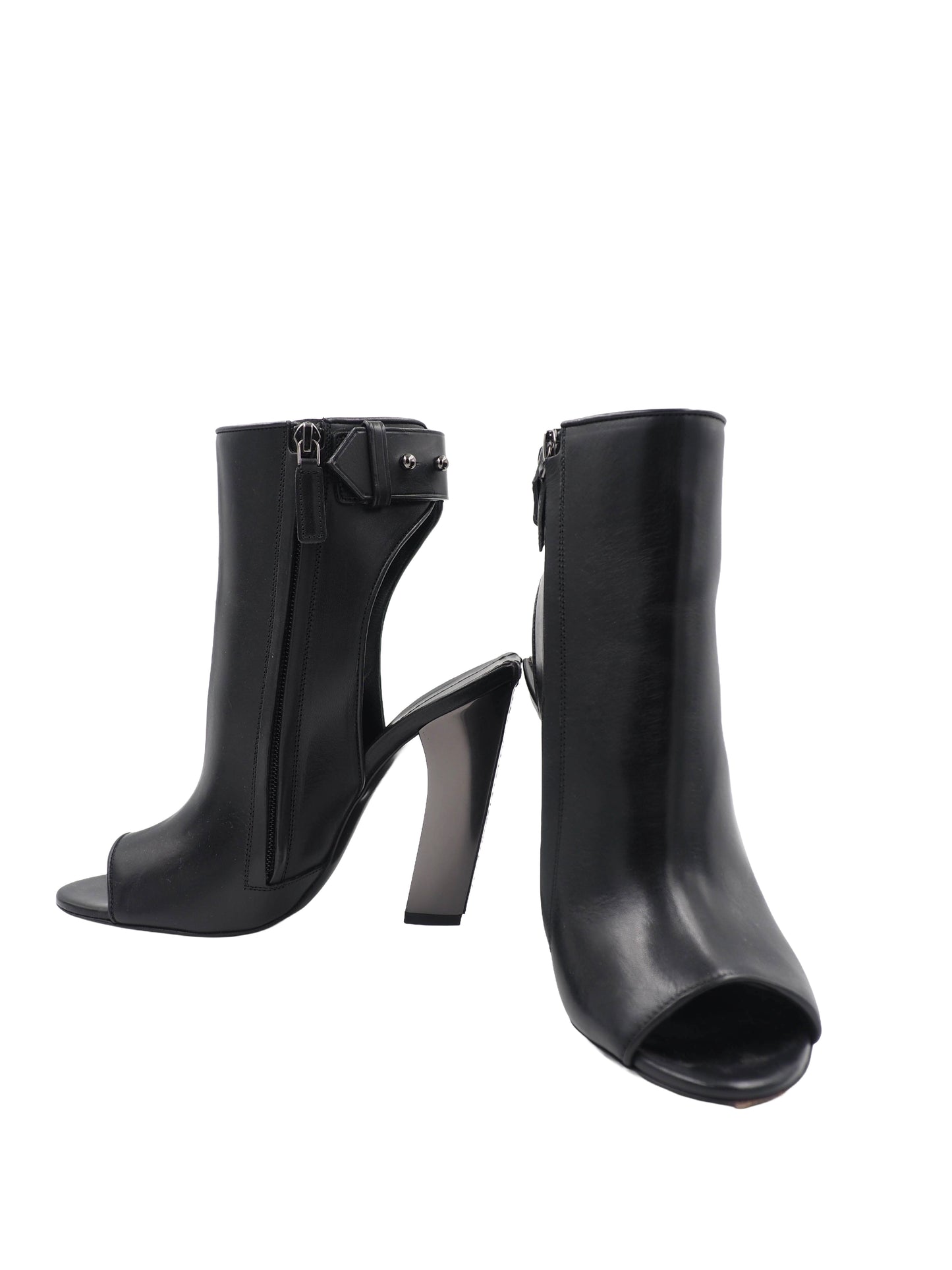 Tom Ford Open Toe Blk Booties