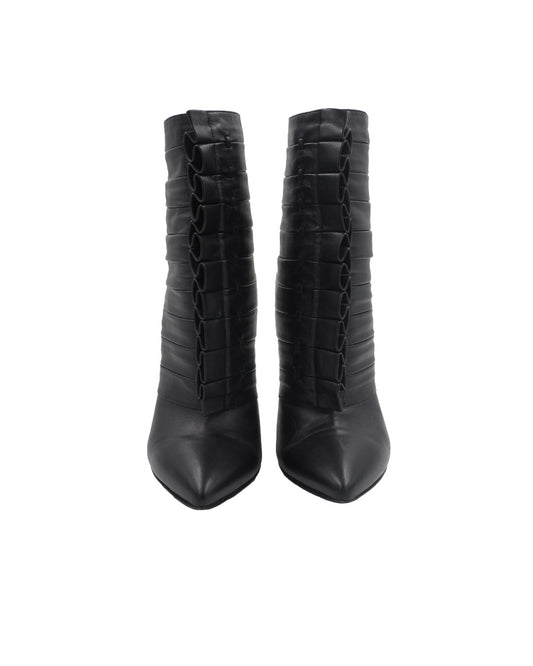 Trussardi Black Leather Booties