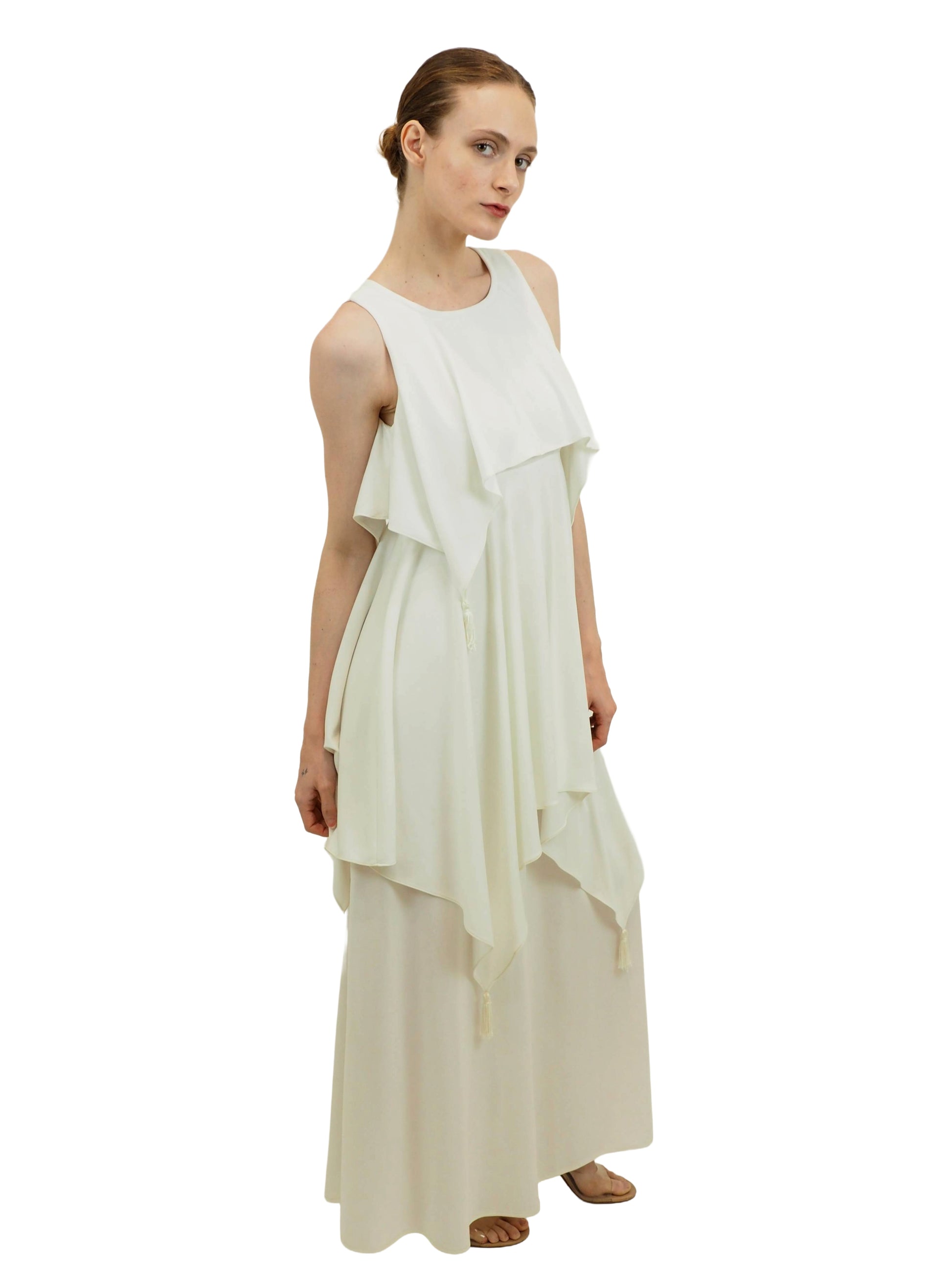 White Tiered Dress