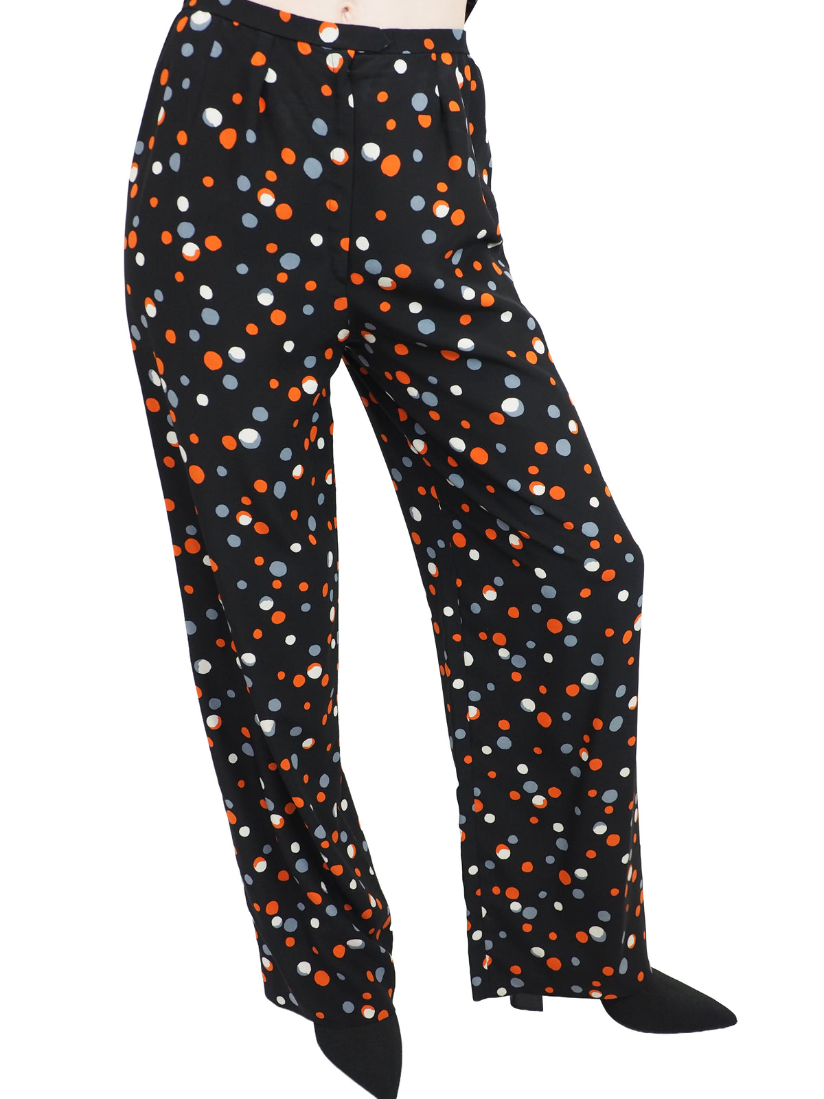 A A vintage Yves Saint Laurent YSL 1970's  polka dotted tunic and trouser set 
