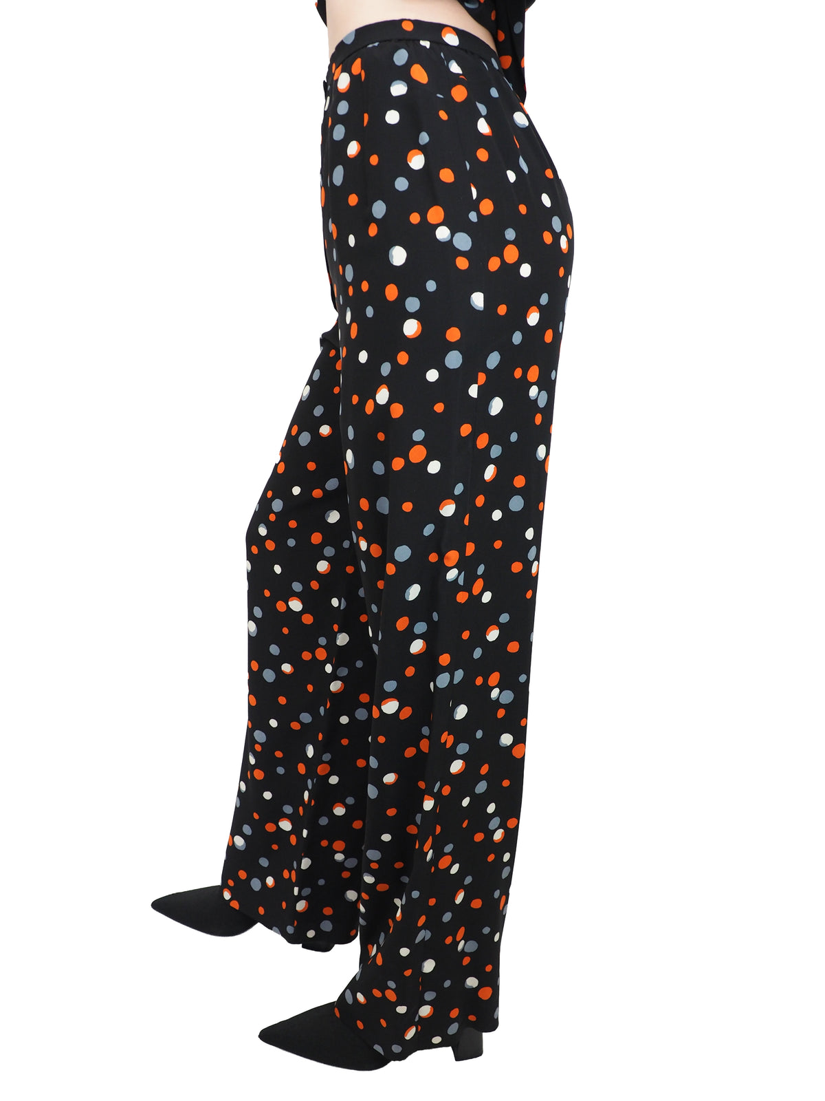A A vintage Yves Saint Laurent YSL 1970's  polka dotted tunic and trouser set 