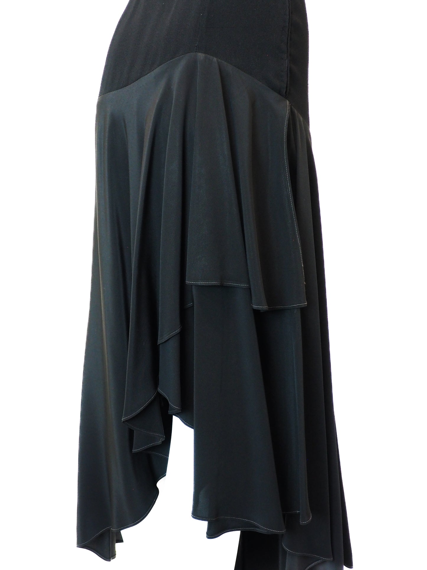 Black layered skirt on a white background