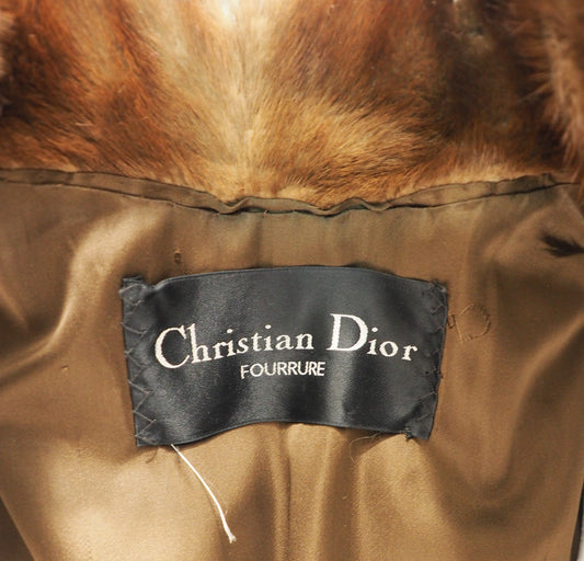Christian Dior Full Length Brown Mink Fur Coat